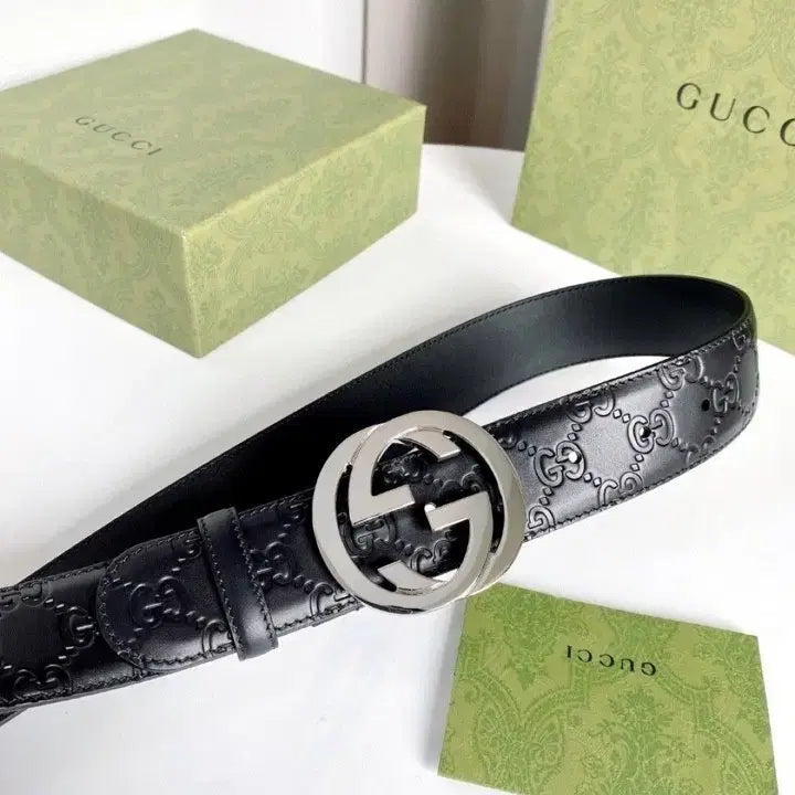 [BUNJANG] Gucci Interlocking G Black Belt / 구찌 인터로킹 G 블랙 벨트