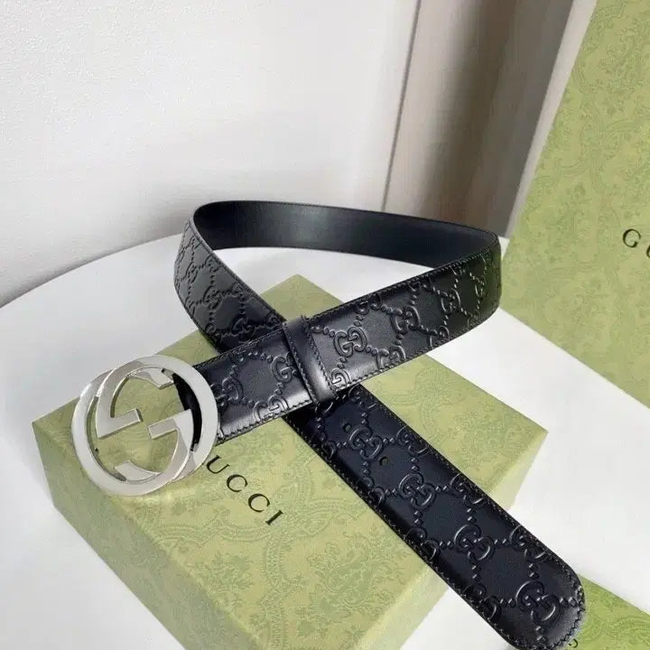 [BUNJANG] Gucci Interlocking G Black Belt / 구찌 인터로킹 G 블랙 벨트