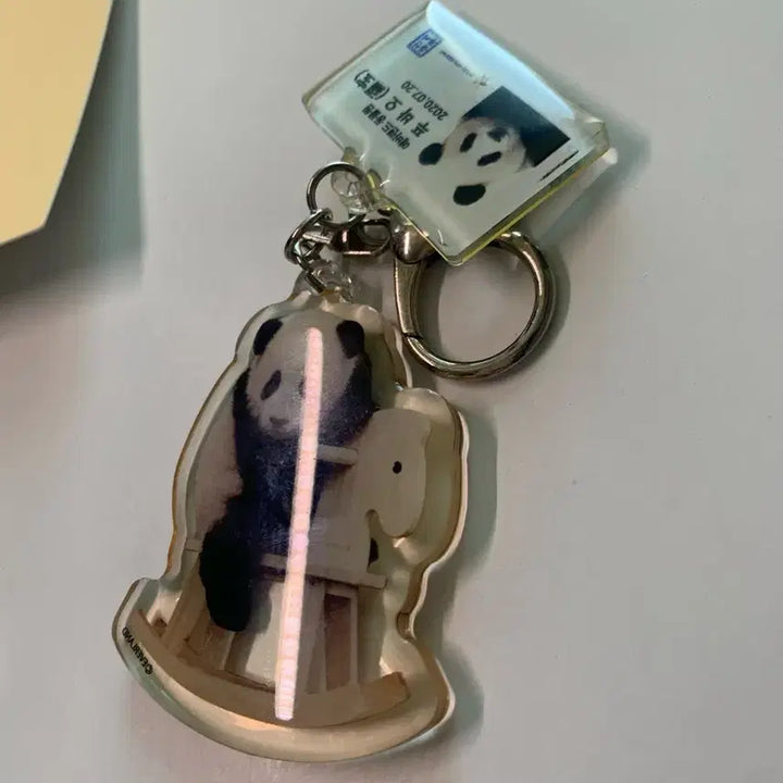 [BUNJANG] Everland Fu Bao Acrylic Keyring (Unsealed) / 푸바오 아크릴키링 일괄 (개봉)