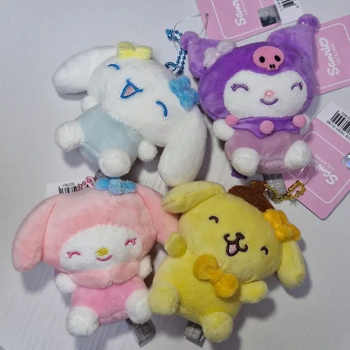 [BUNJANG] Sanrio Characters Pastel Doll Keychain / 산리오 캐릭터즈 파스텔 인형 키링 시나모롤 폼폼푸린 마이멜로디 쿠로미