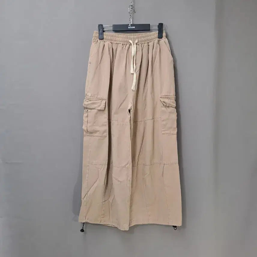[BUNJANG] Beige Cargo Wide Pants / 베이지색 카고 와이드 바지