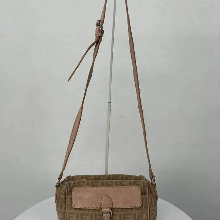 [BUNJANG] Fendi FF Zucca Canvas Mini Shoulder Bag / 펜디 FF주카 캔버스 미니 크로스 숄더백