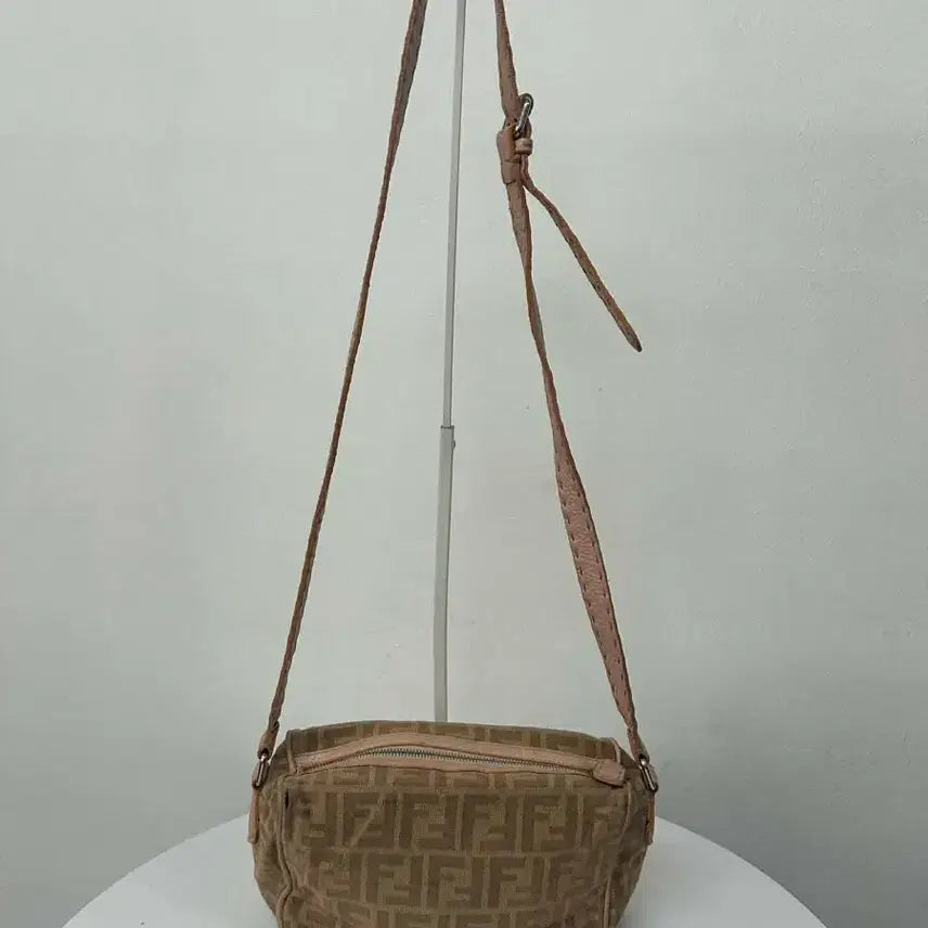 [BUNJANG] Fendi FF Zucca Canvas Mini Shoulder Bag / 펜디 FF주카 캔버스 미니 크로스 숄더백