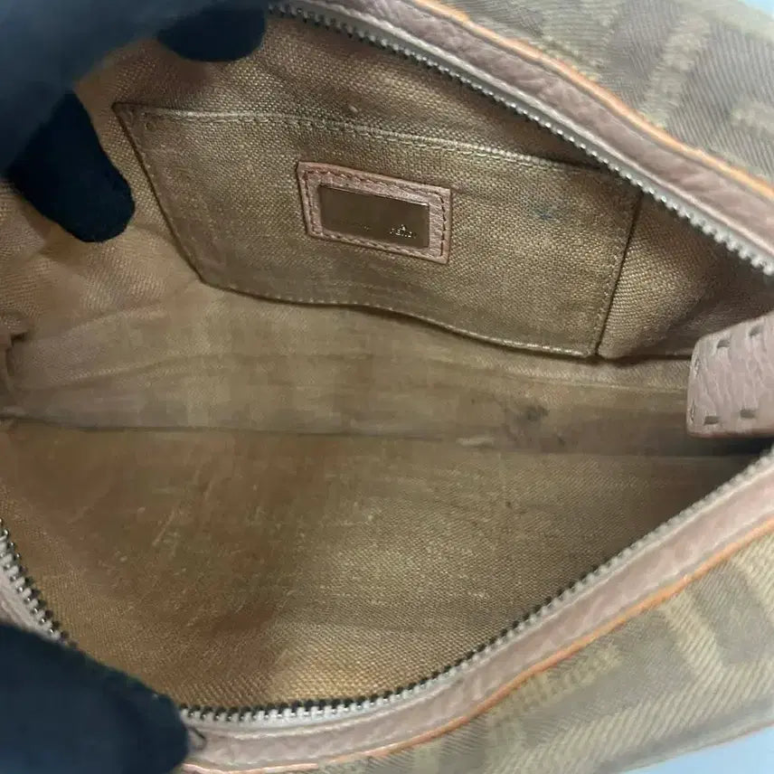 [BUNJANG] Fendi FF Zucca Canvas Mini Shoulder Bag / 펜디 FF주카 캔버스 미니 크로스 숄더백