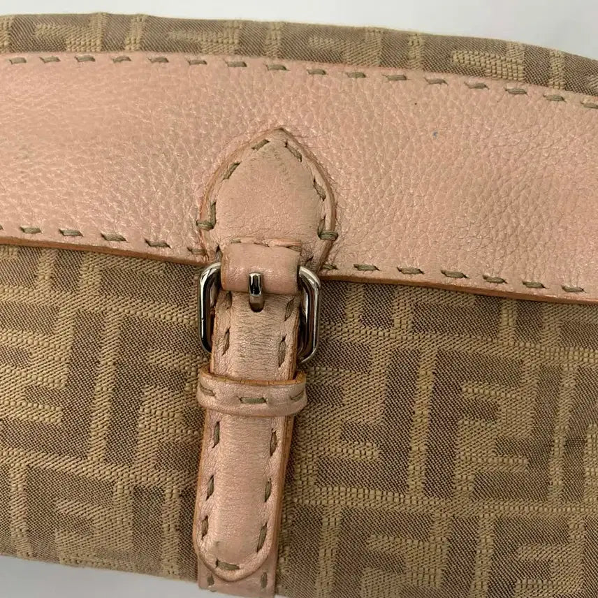 [BUNJANG] Fendi FF Zucca Canvas Mini Shoulder Bag / 펜디 FF주카 캔버스 미니 크로스 숄더백