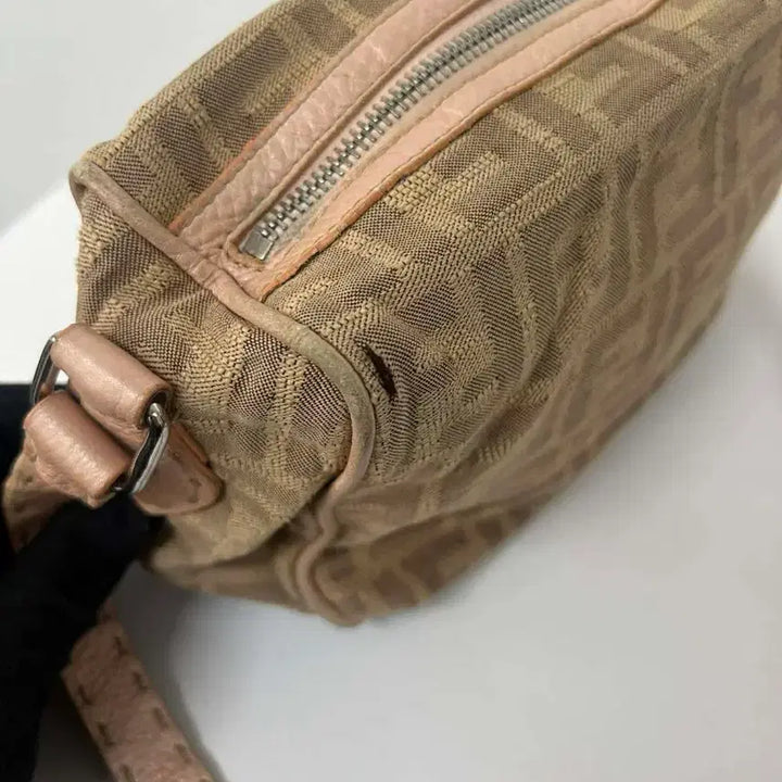 [BUNJANG] Fendi FF Zucca Canvas Mini Shoulder Bag / 펜디 FF주카 캔버스 미니 크로스 숄더백