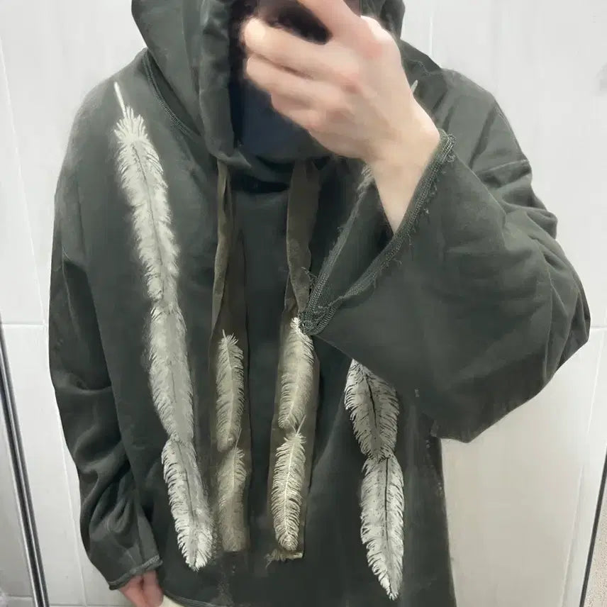 [BUNJANG] Capital Feather Hoodie / 급처) 캐피탈 페더 후드티