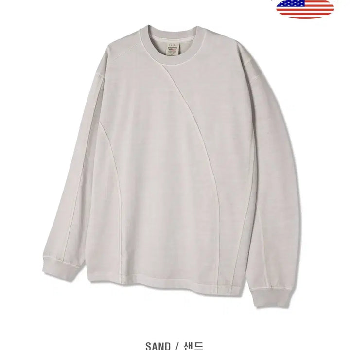 [BUNJANG] LAINE Curved Pigment Long Sleeve T-shirt / LAINE 커브드 피그먼트 긴팔티 5color