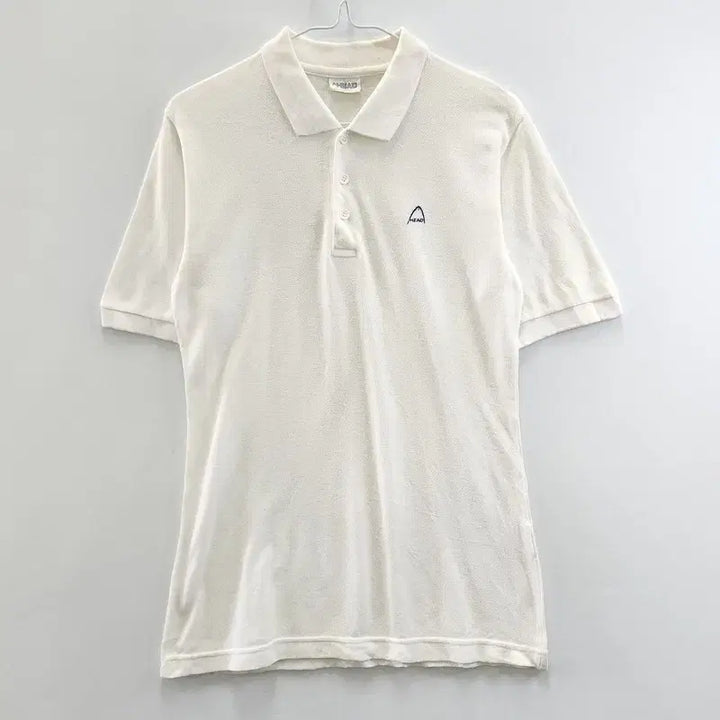 [BUNJANG] AHEAD Vintage Basic White Collar T-shirt M / AHEAD 빈티지 캐주얼 베이직 화이트 카라티 M