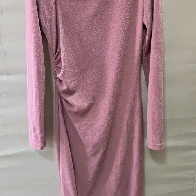 [BUNJANG] Pink Wrap Long Dress / 핑크 랩 스타일 롱 원피스