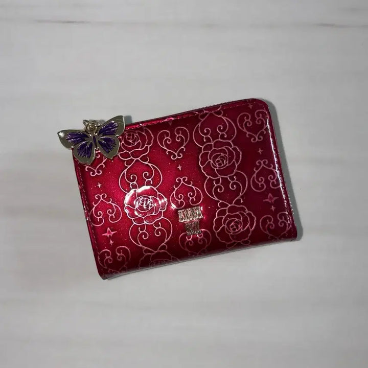 [BUNJANG] Anna Sui Butterfly Wallet Red Wine / 안나수이 지갑 나비 레드 와인