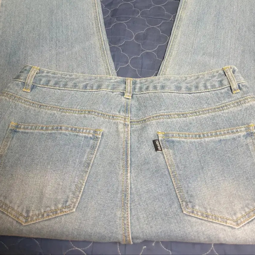 [SOLD OUT] (새상품) 토피 워싱 와이드핏 데님팬츠 (XL)