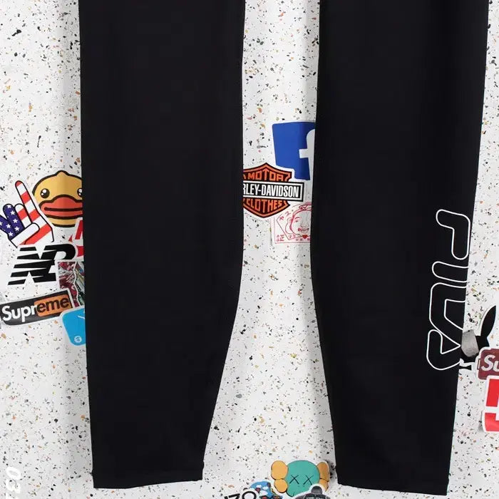 [BUNJANG] Fila Logo Leggings Pants BK / 여성90/ 텍새옷 휠라 로고 레깅스 바지BK 16-96