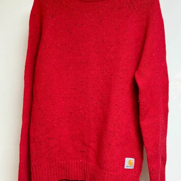 [BUNJANG] Carhartt Anglistic Sweater (Red) - Size S / (반택무료) 칼하트 레드 앵글리스틱 스웨터 ( S / 95 )