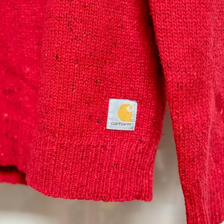 [BUNJANG] Carhartt Anglistic Sweater (Red) - Size S / (반택무료) 칼하트 레드 앵글리스틱 스웨터 ( S / 95 )