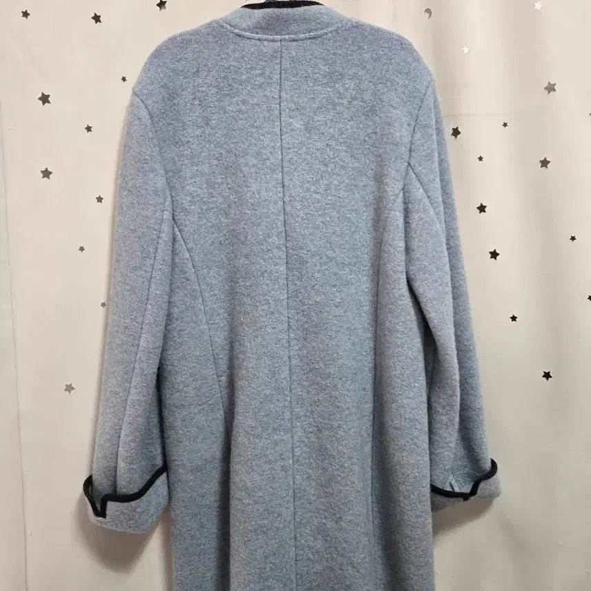 [BUNJANG] Geiger Sky Blue Wool Knit Jacket Coat / 가이거 하늘색 울 니트 자켓 코트 38/7