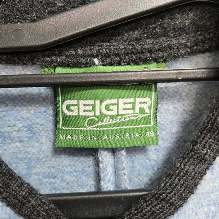 [BUNJANG] Geiger Sky Blue Wool Knit Jacket Coat / 가이거 하늘색 울 니트 자켓 코트 38/7
