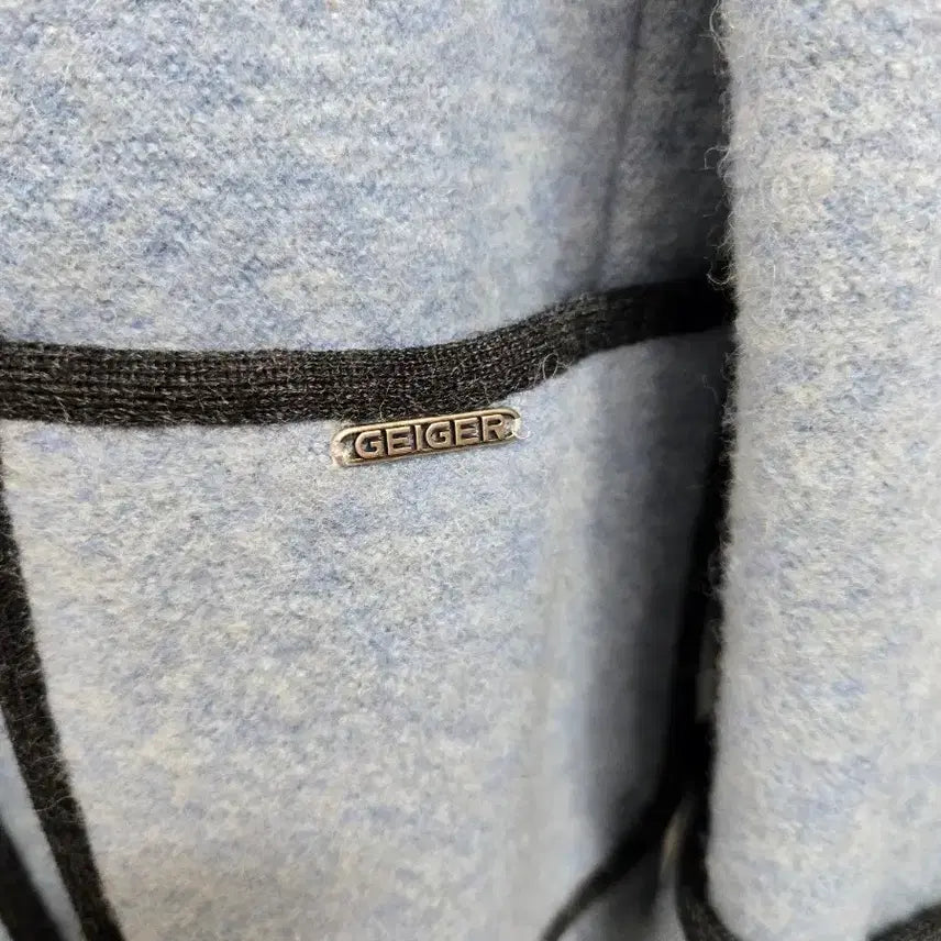 [BUNJANG] Geiger Sky Blue Wool Knit Jacket Coat / 가이거 하늘색 울 니트 자켓 코트 38/7