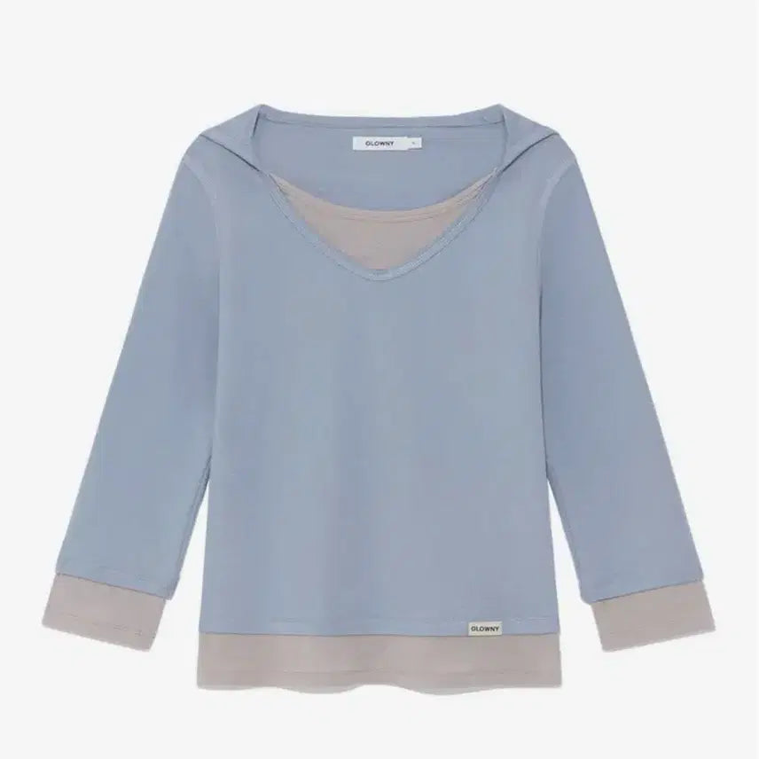 [BUNJANG] Glony 3/4 Layered Contrast Hoodie / 글로니 3/4 LAYERED CONTRAST HOODIE