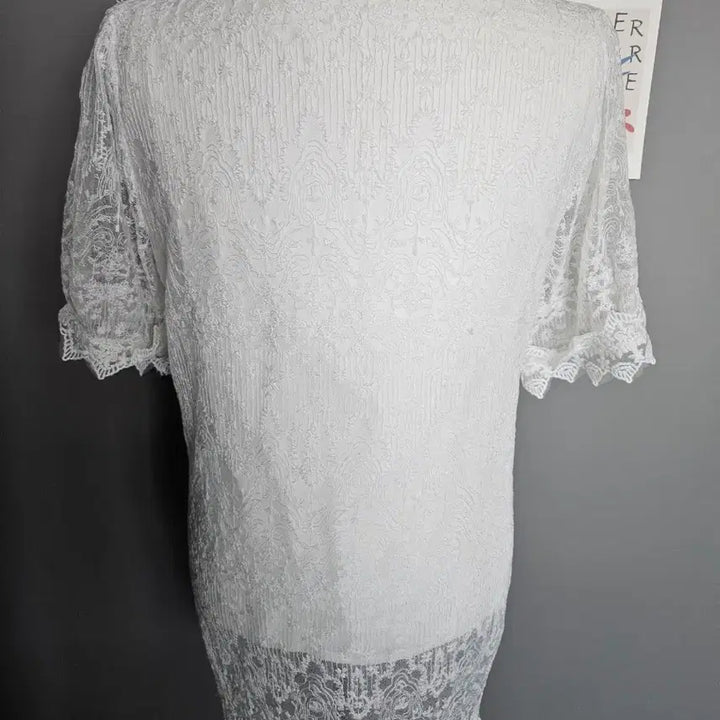 [BUNJANG] Lace Short Sleeve Blouse / 레이스 반팔 블라우스