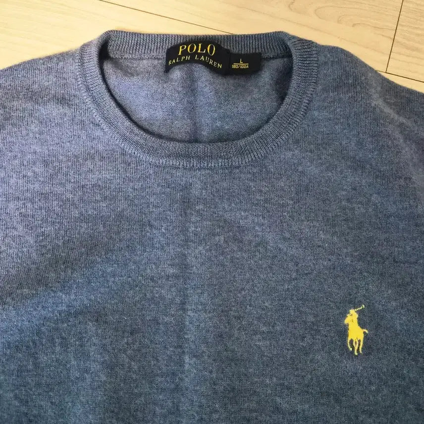 [BUNJANG] Polo Ralph Lauren Merino Wool Crewneck Knit Sweater / 폴로 랄프로렌 메리노 울 크루넥 니트 (블루/L)