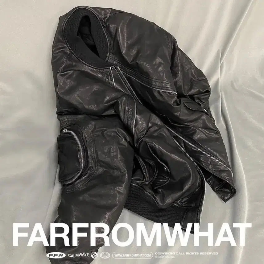 [BUNJANG] Archive Leather Bomber Jacket / 파아카이브 레더봄버 [2]