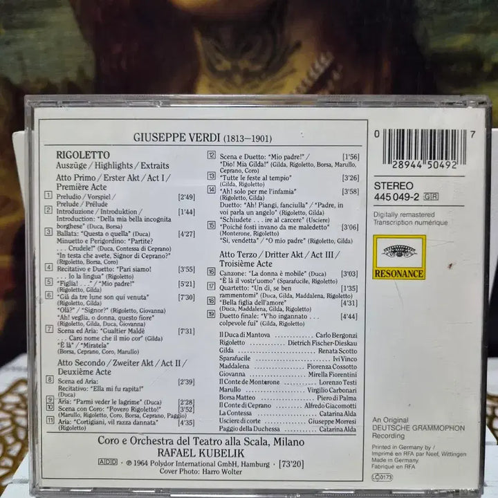 [BUNJANG] Resonance Verdi Rigoletto Highlights CD / RESONANCE 베르디 리골레토 하이라이트 CD