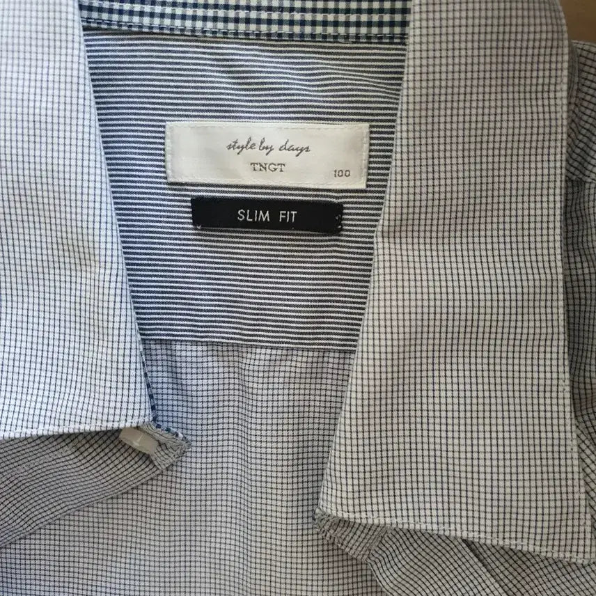 [BUNJANG] TNGT Slim Fit Check Shirt / TNGT 깅엄체크 긴팔 셔츠