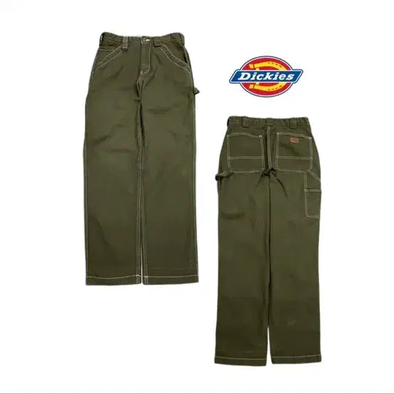 [BUNJANG] Dickies Carpenter Moss Green Stitch Work Pants / 디키즈 카펜터 모스그린 스티치 워크팬츠