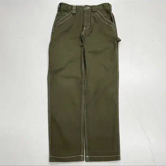 [BUNJANG] Dickies Carpenter Moss Green Stitch Work Pants / 디키즈 카펜터 모스그린 스티치 워크팬츠