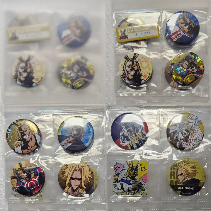 [BUNJANG] All Might Badge 12-Piece Set + Can Badge Collector Book / 올마이트 뱃지 15종 세트+캔뱃지 콜렉터북