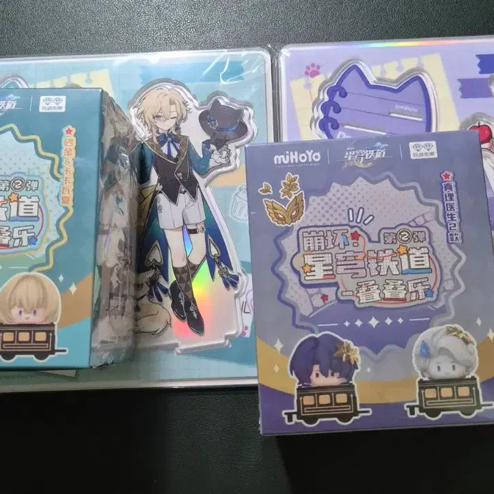 [BUNJANG] Honkai: Star Rail Ratio &amp; Aventurine Q Series Train Figure Bundle / 붕괴 스타레일 레이시오 어벤츄린 Q시리즈 열차 피규어 고양이 시리즈 일괄