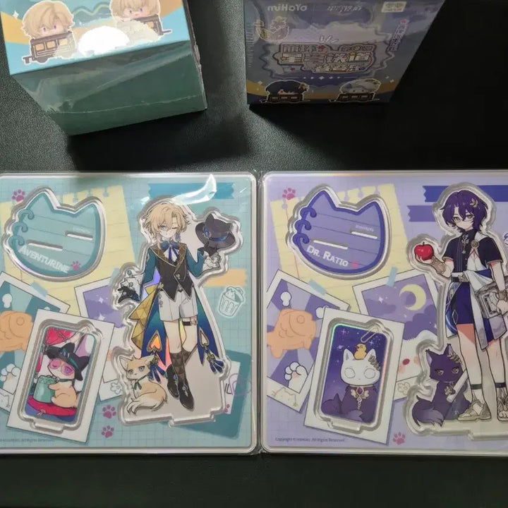 [BUNJANG] Honkai: Star Rail Ratio &amp; Aventurine Q Series Train Figure Bundle / 붕괴 스타레일 레이시오 어벤츄린 Q시리즈 열차 피규어 고양이 시리즈 일괄