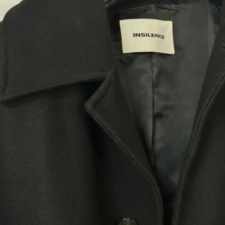 [BUNJANG] insilence Balmacaan Coat L Black / insilence 인사일런스 발마칸코트 L