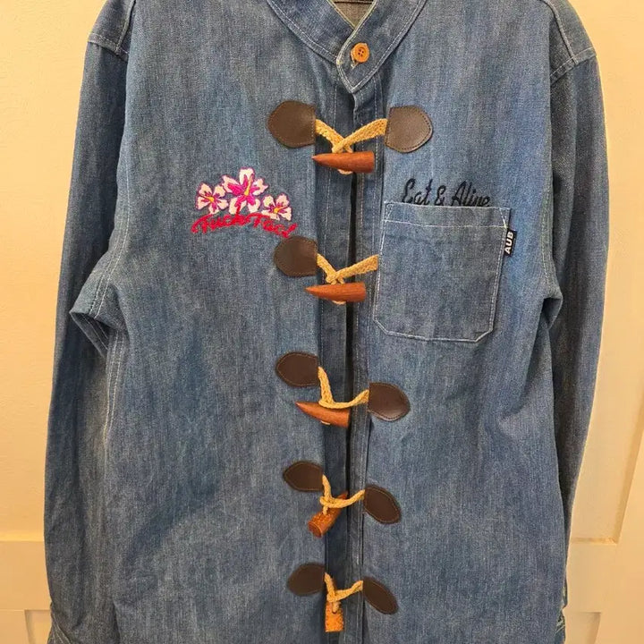 [BUNJANG] AUB Vintage Denim Shirt Cardigan Jacket / 빈티지 AUB 데님 셔츠 가디건 청자켓