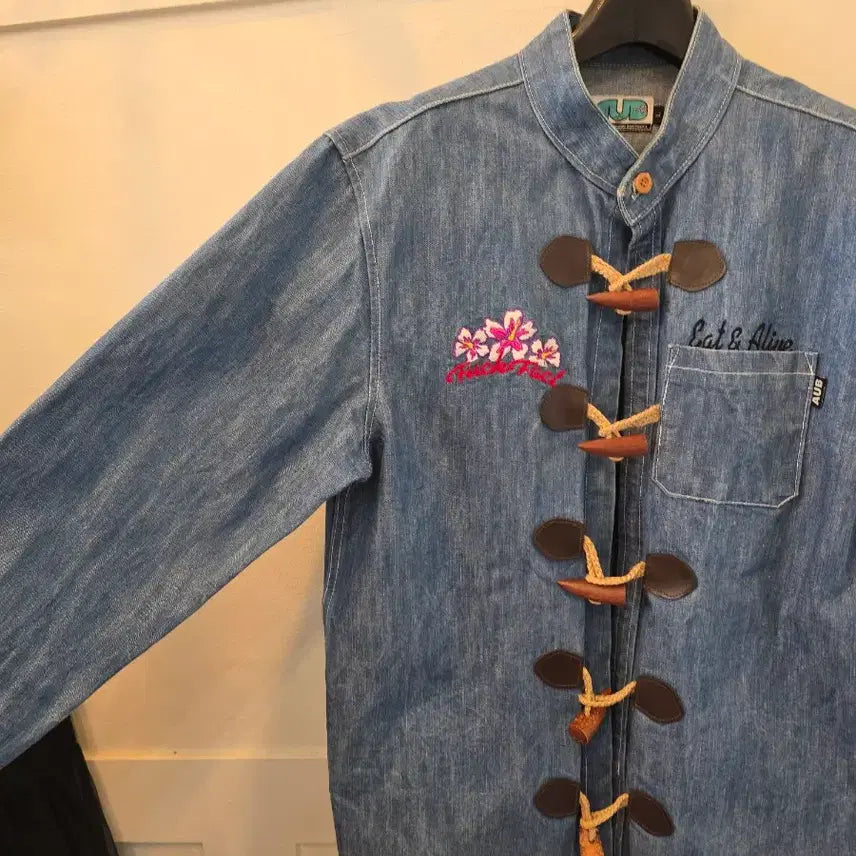 [BUNJANG] AUB Vintage Denim Shirt Cardigan Jacket / 빈티지 AUB 데님 셔츠 가디건 청자켓