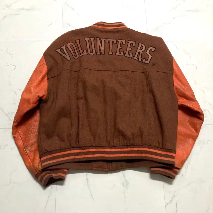 [BUNJANG] 80s-90s Gregory Stewart Tennessee Volunteers Varsity Jacket / 80-90s 테네시 Vols 소가죽 울 바시티 자켓 110-115