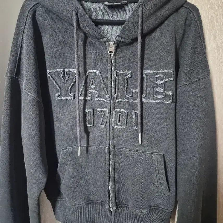 [BUNJANG] Yale Pigment Hoodie Charcoal S / 예일 피그먼트 후드집업 차콜 s