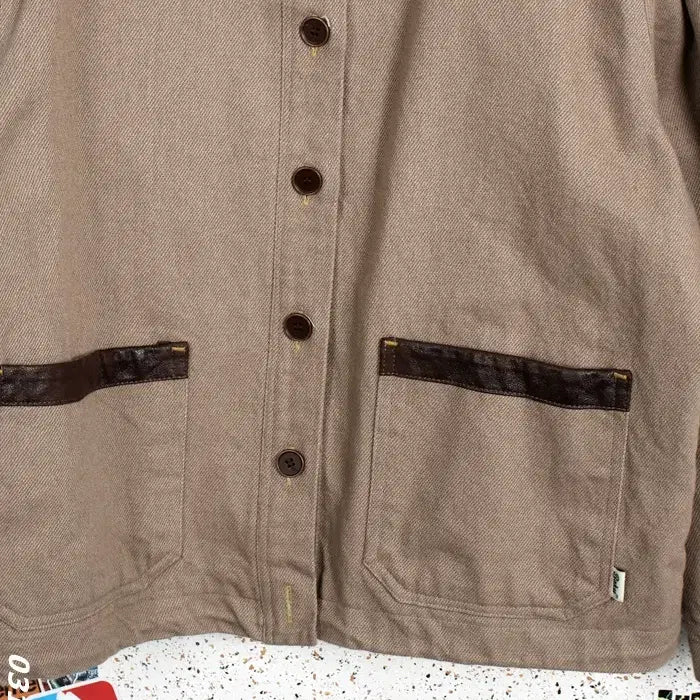 [BUNJANG] Baku Brown Collarless Jacket / 여성F/ 바쿠 브라운 노카라 자켓 16-131
