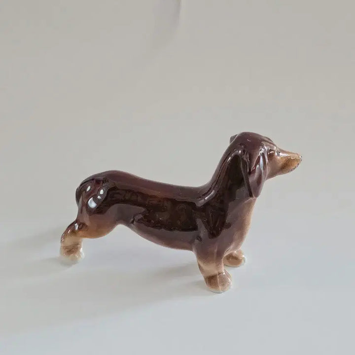[BUNJANG] Vintage Dachshund Ceramic Figurine / 빈티지 닥스훈트 강아지 도자기 피겨린
