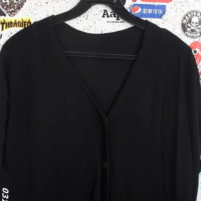 [BUNJANG] Pull&amp;Bear V-Neck Cardigan Black / 여성66/ 풀앤조 브이넥 가디건BK 16-133