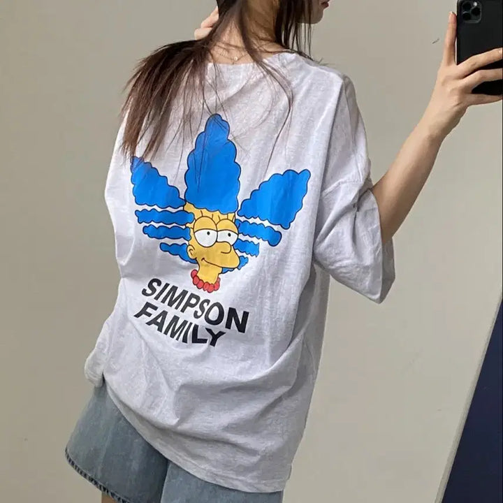 [BUNJANG] The Simpsons Family Short Sleeve T-shirt / 심슨 패밀리 반팔 티셔츠
