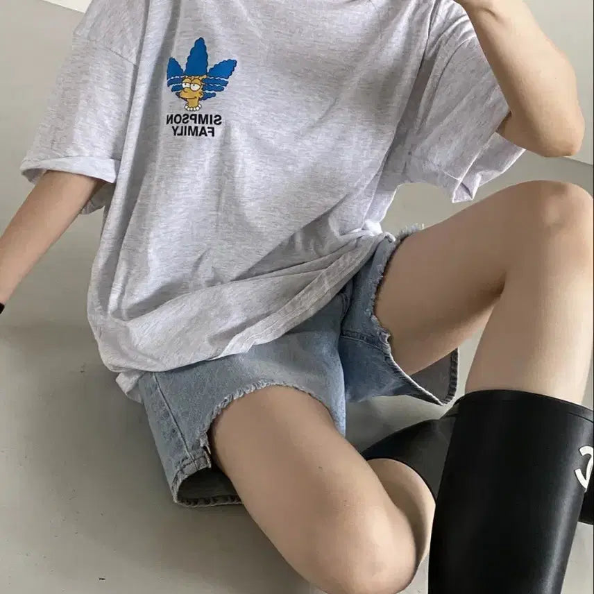 [BUNJANG] The Simpsons Family Short Sleeve T-shirt / 심슨 패밀리 반팔 티셔츠