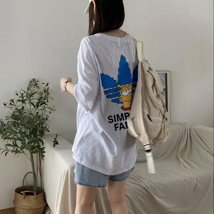 [BUNJANG] The Simpsons Family Short Sleeve T-shirt / 심슨 패밀리 반팔 티셔츠