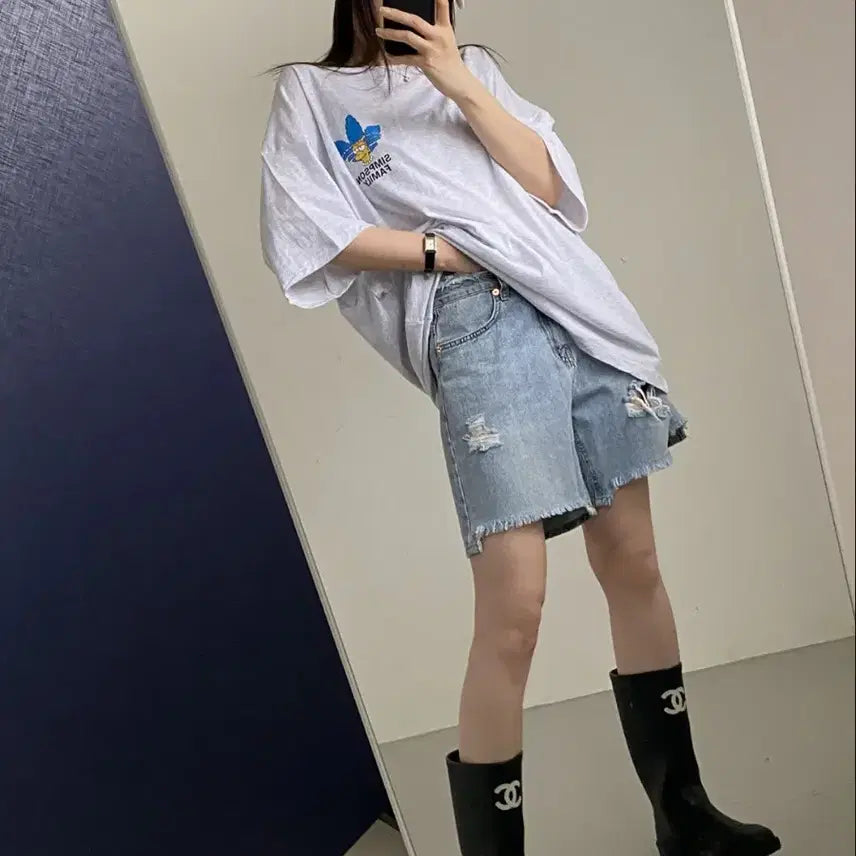 [BUNJANG] The Simpsons Family Short Sleeve T-shirt / 심슨 패밀리 반팔 티셔츠