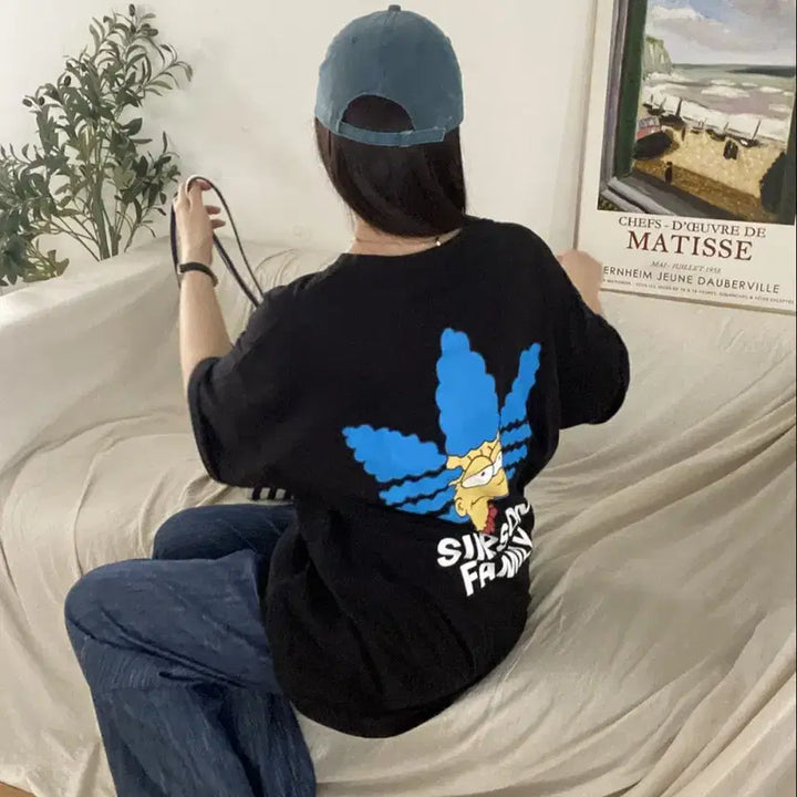 [BUNJANG] The Simpsons Family Short Sleeve T-shirt / 심슨 패밀리 반팔 티셔츠
