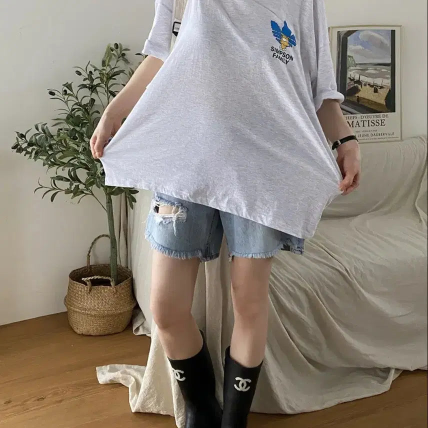 [BUNJANG] The Simpsons Family Short Sleeve T-shirt / 심슨 패밀리 반팔 티셔츠