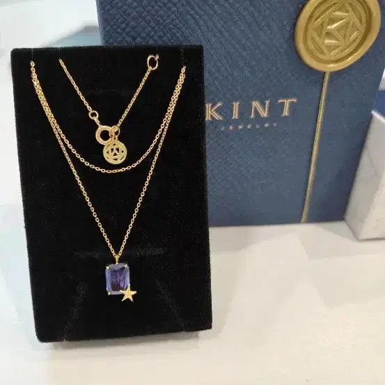 [BUNJANG] 14k Gold Tanzanite Necklace "Star of Africa" / 새제품) 14k 목걸이 아프리카의 별.탄자나이트