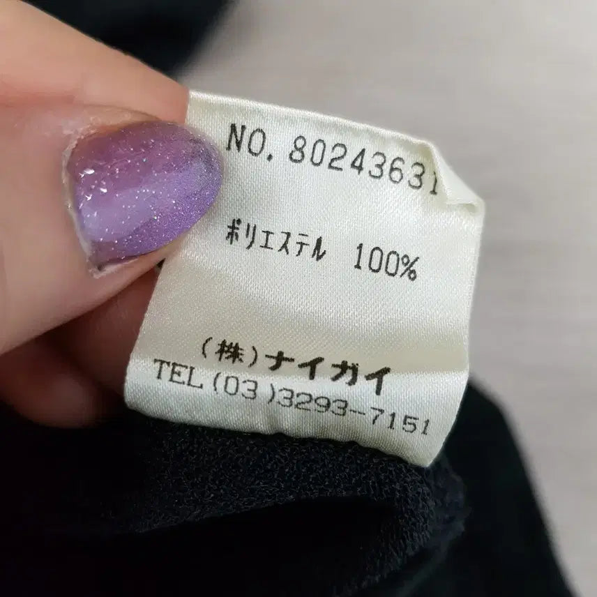 [BUNJANG] Vintage Black Checkered See-Through Long Blouse (Size L) / JPN 빈티지 검정 체크 패턴 시스루 긴팔 롱 블라우스 여L Q143