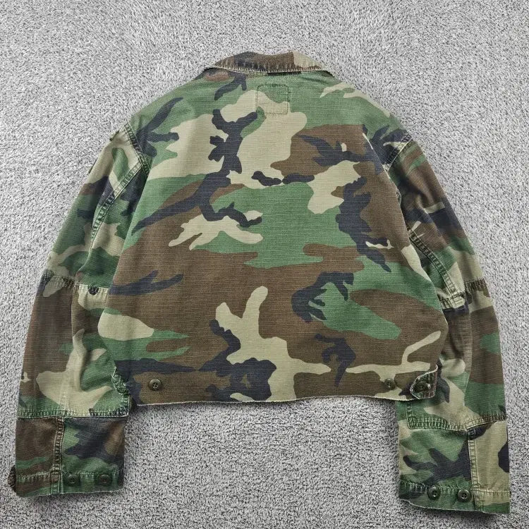 [BUNJANG] US Army Custom Cropped Combat Field Shirt (M) / US ARMY 크롭 커스텀 컴뱃 필드 셔츠 ( M ) / 11623